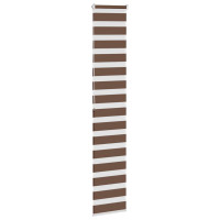 Produktbild för Rullgardin zebra brun 40x200 cm tyg bredd 35,9 cm polyester