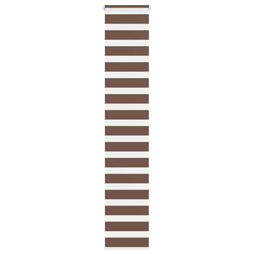 Produktbild för Rullgardin zebra brun 45x200 cm tyg bredd 40,9 cm polyester