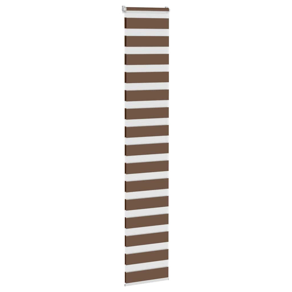 Produktbild för Rullgardin zebra brun 45x200 cm tyg bredd 40,9 cm polyester