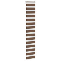 Produktbild för Rullgardin zebra brun 45x200 cm tyg bredd 40,9 cm polyester
