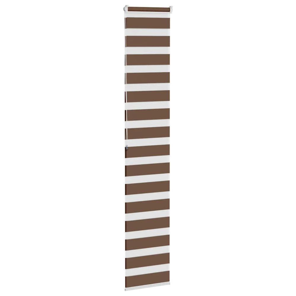 Produktbild för Rullgardin zebra brun 45x200 cm tyg bredd 40,9 cm polyester