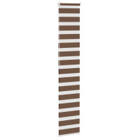 Produktbild för Rullgardin zebra brun 45x200 cm tyg bredd 40,9 cm polyester