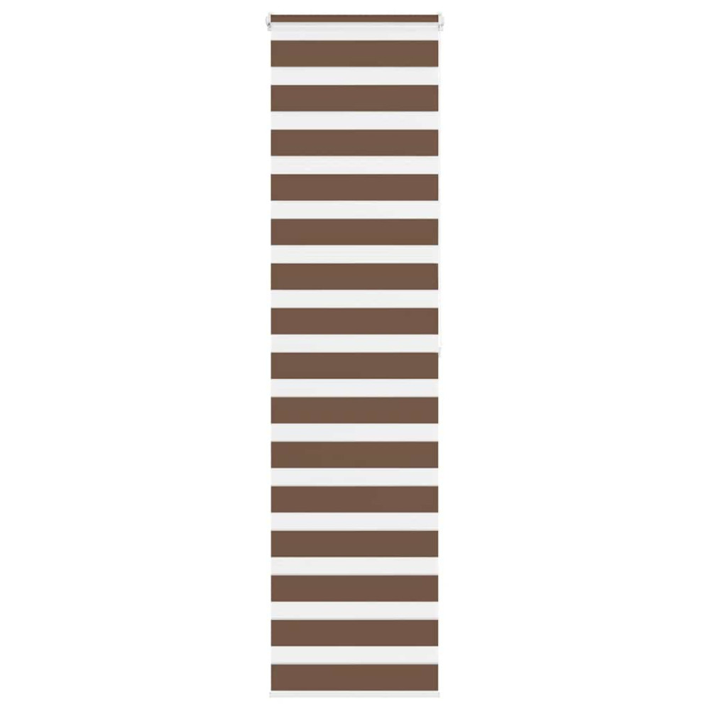 Produktbild för Rullgardin zebra brun 55x200 cm tyg bredd 50,9 cm polyester