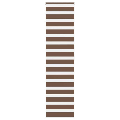 vidaXL Rullgardin zebra brun 55x200 cm tyg bredd 50,9 cm polyester