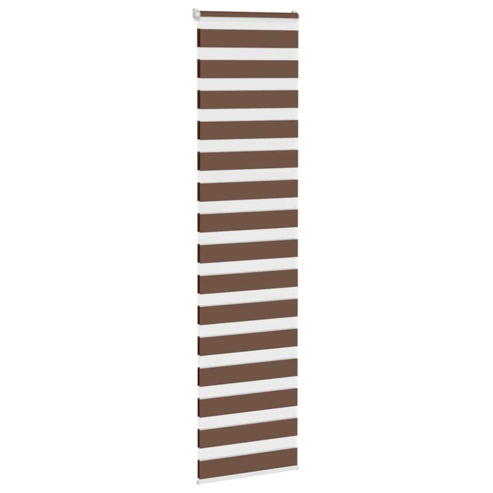 Produktbild för Rullgardin zebra brun 55x200 cm tyg bredd 50,9 cm polyester