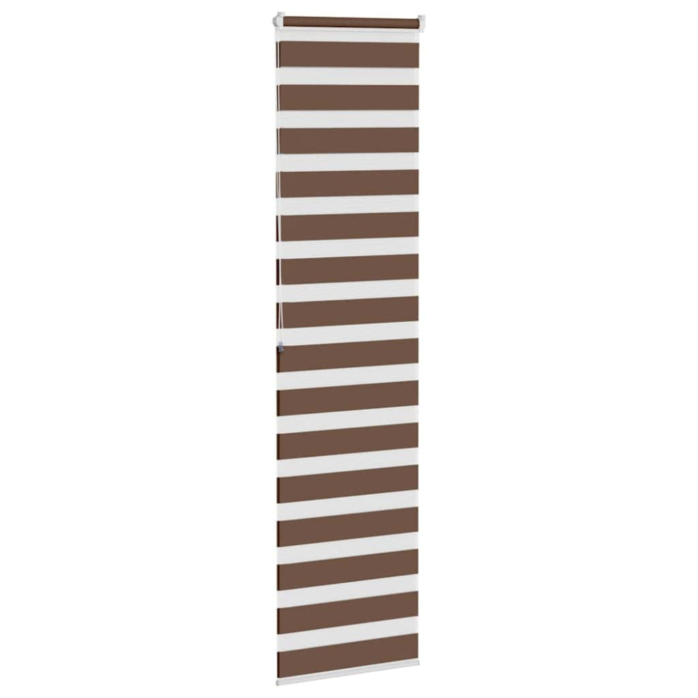 Produktbild för Rullgardin zebra brun 55x200 cm tyg bredd 50,9 cm polyester