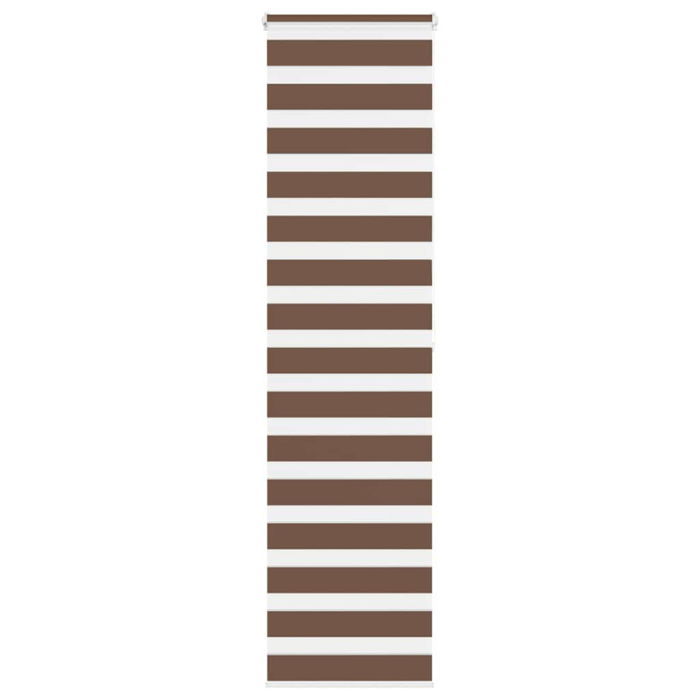 Produktbild för Rullgardin zebra brun 60x200 cm tyg bredd 55,9 cm polyester