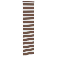 Produktbild för Rullgardin zebra brun 60x200 cm tyg bredd 55,9 cm polyester