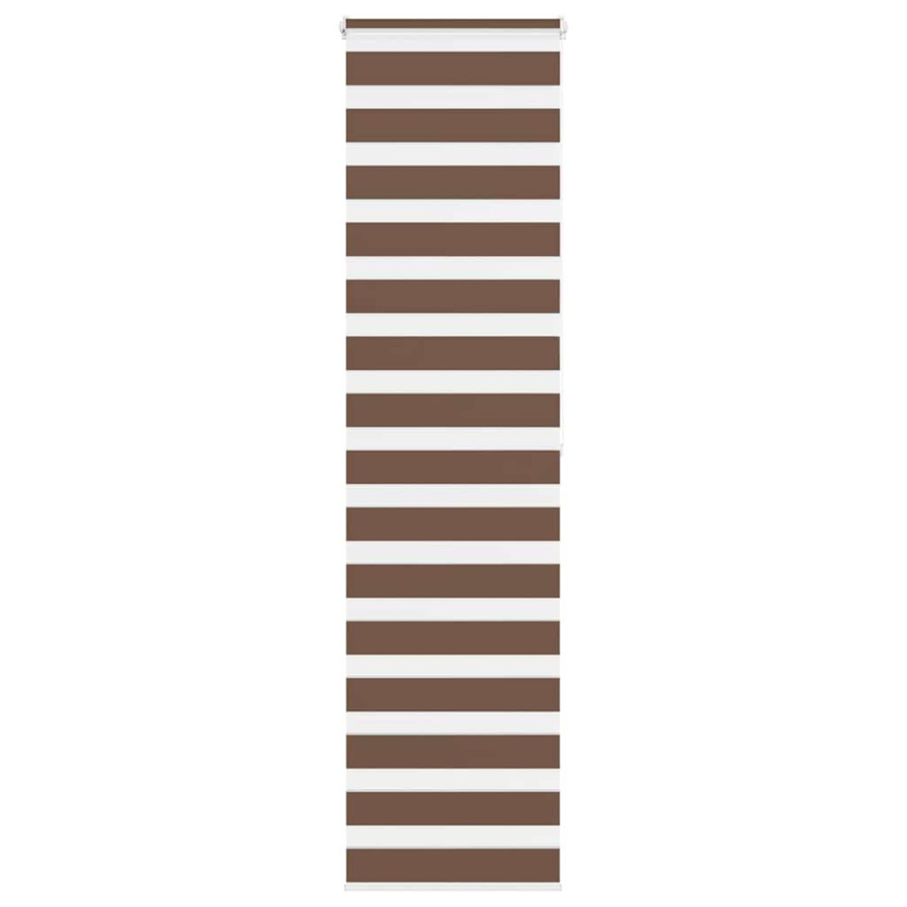 Produktbild för Rullgardin zebra brun 65x200 cm tyg bredd 60,9 cm polyester