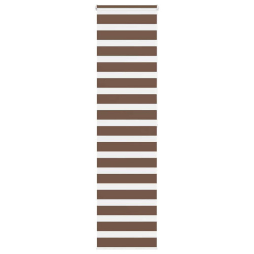 vidaXL Rullgardin zebra brun 65x200 cm tyg bredd 60,9 cm polyester