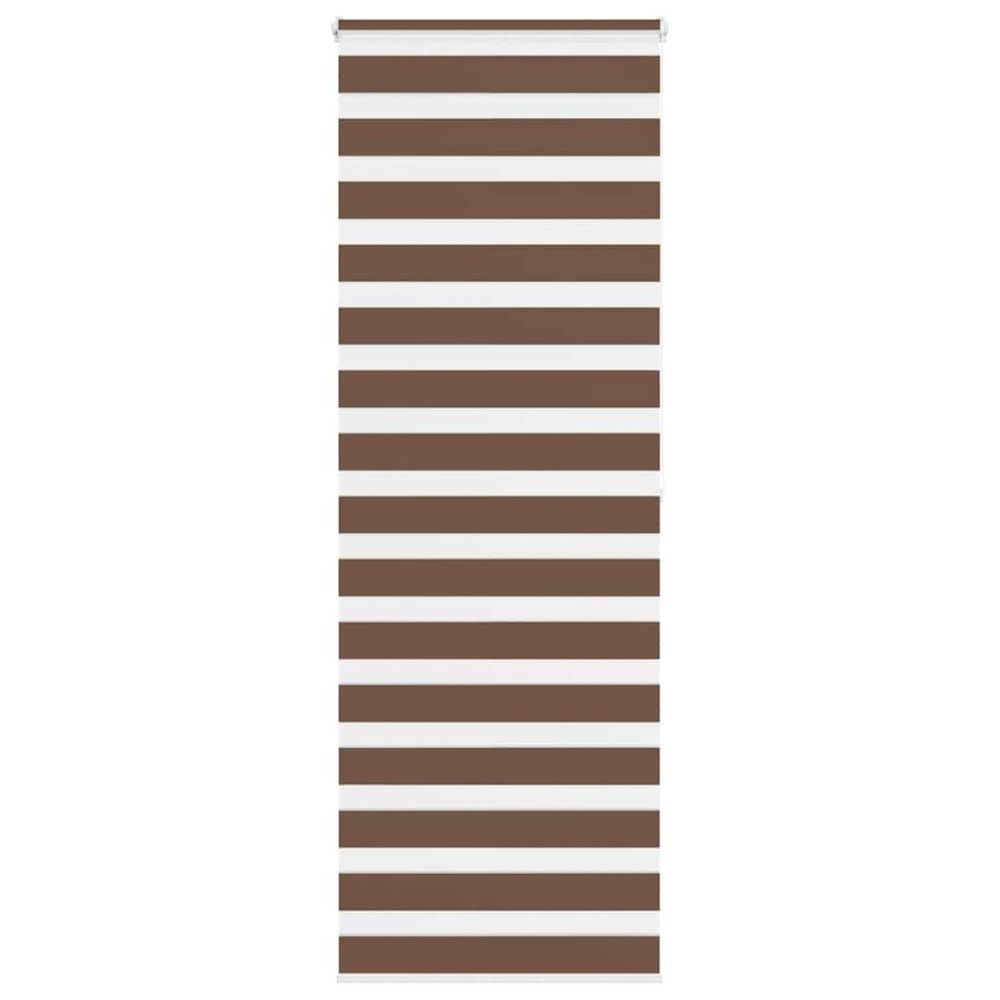 Produktbild för Rullgardin zebra brun 70x200 cm tyg bredd 65,9 cm polyester
