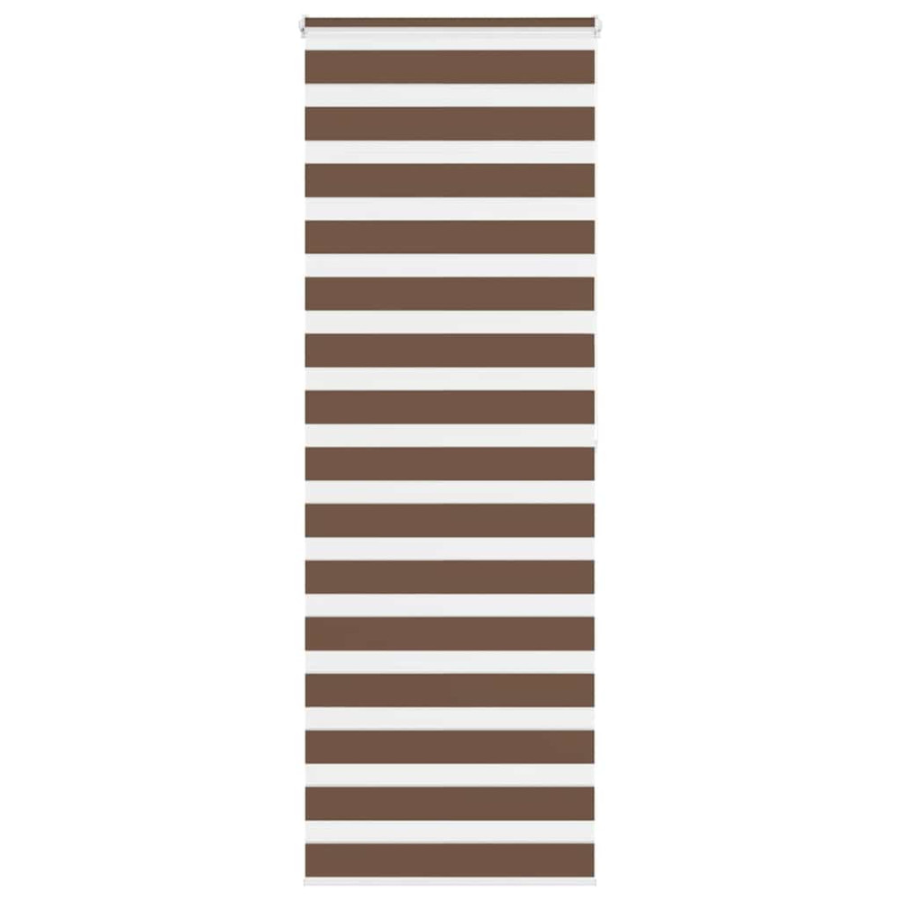 Produktbild för Rullgardin zebra brun 75x200 cm tyg bredd 70,9 cm polyester