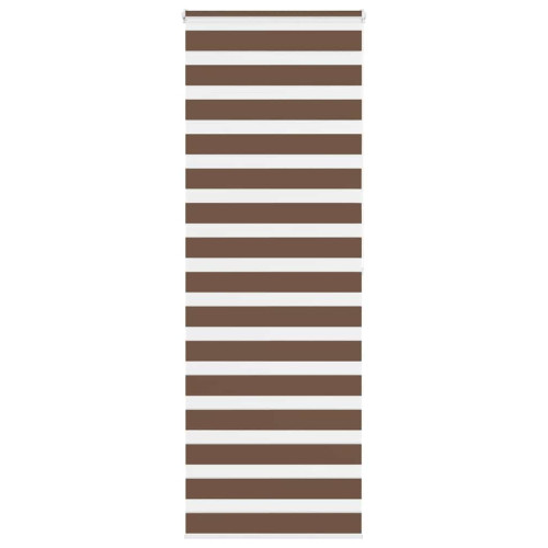 vidaXL Rullgardin zebra brun 75x200 cm tyg bredd 70,9 cm polyester