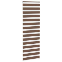 Produktbild för Rullgardin zebra brun 75x200 cm tyg bredd 70,9 cm polyester