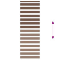 Produktbild för Rullgardin zebra brun 80x200 cm tyg bredd 75,9 cm polyester