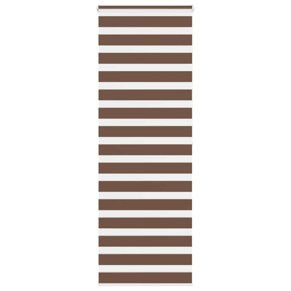 Produktbild för Rullgardin zebra brun 85x200 cm tyg bredd 80,9 cm polyester