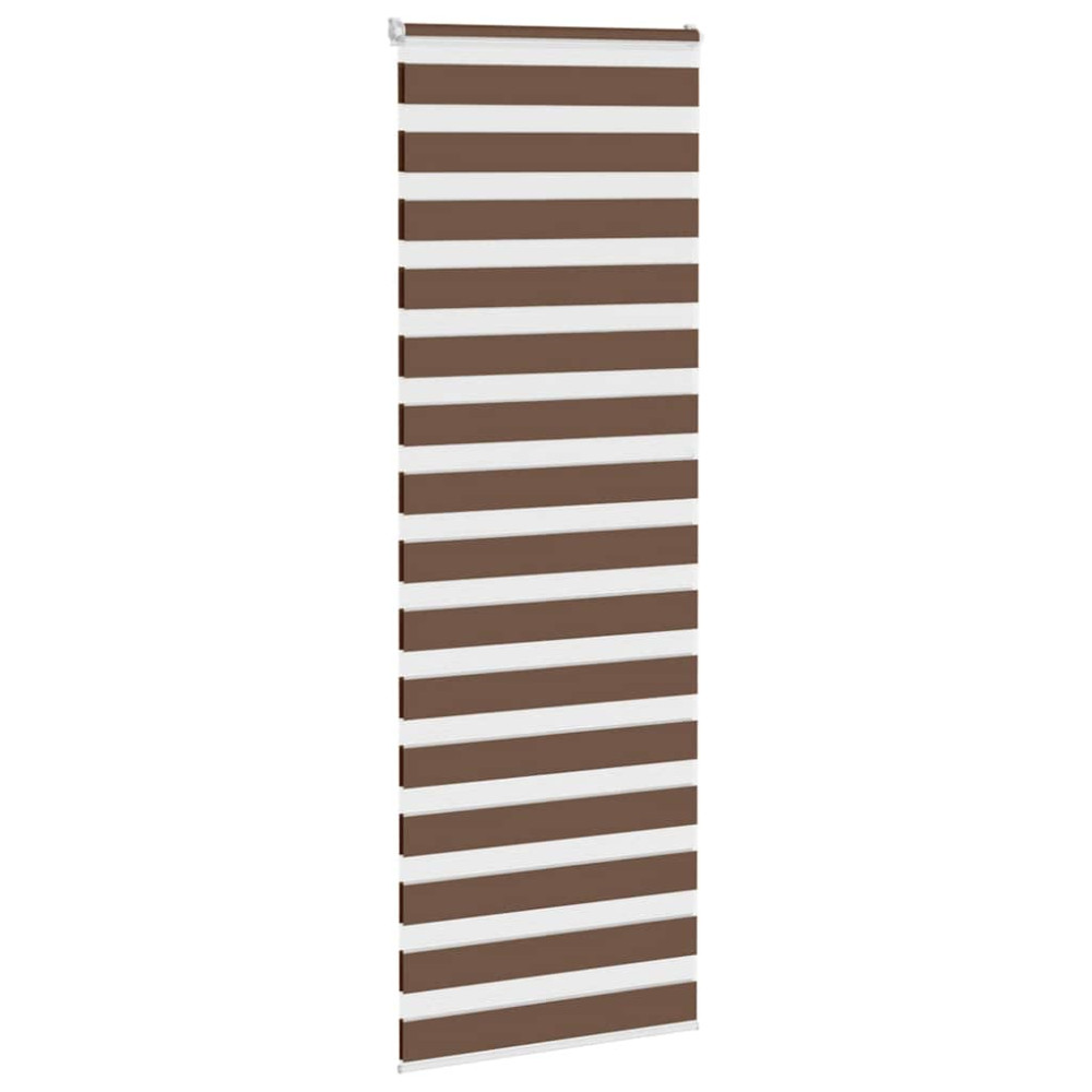 Produktbild för Rullgardin zebra brun 85x200 cm tyg bredd 80,9 cm polyester