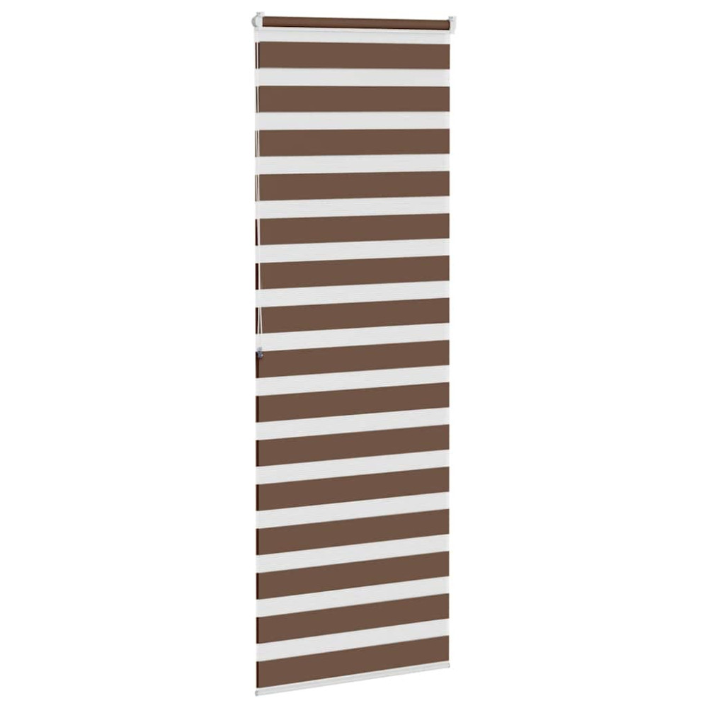 Produktbild för Rullgardin zebra brun 85x200 cm tyg bredd 80,9 cm polyester