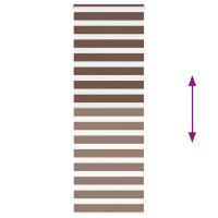 Produktbild för Rullgardin zebra brun 90x200 cm tyg bredd 85,9 cm polyester