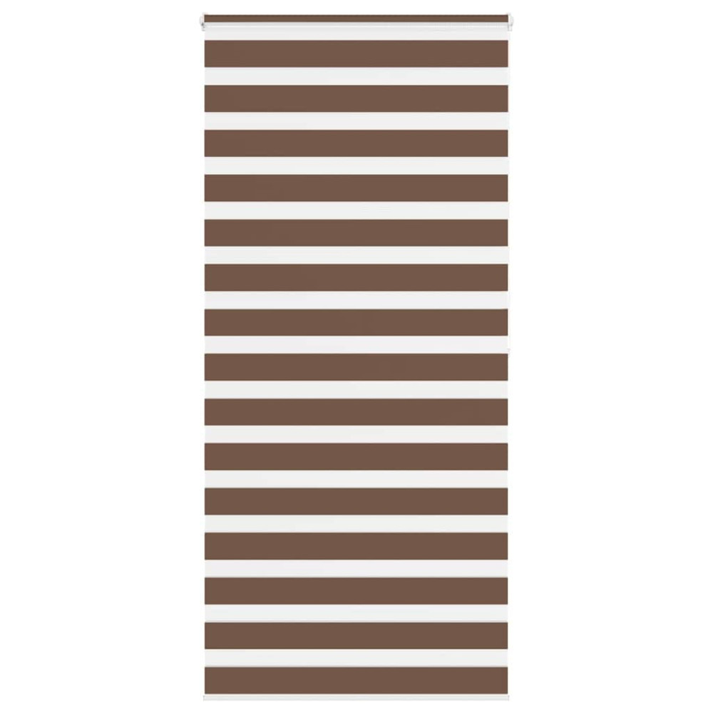 Produktbild för Rullgardin zebra brun 95x200 cm tyg bredd 90,9 cm polyester