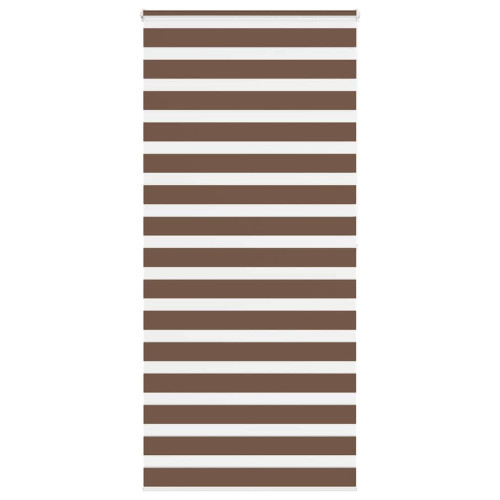 vidaXL Rullgardin zebra brun 95x200 cm tyg bredd 90,9 cm polyester