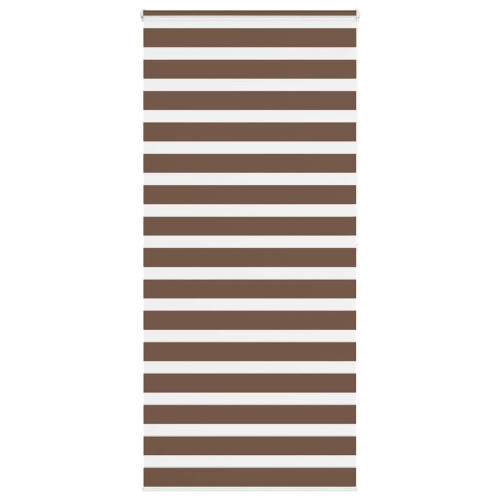 vidaXL Rullgardin zebra brun 100x200 cm tyg bredd 95,9 cm polyester