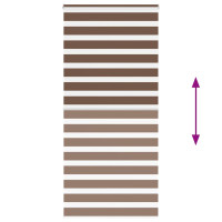 Produktbild för Rullgardin zebra brun 100x200 cm tyg bredd 95,9 cm polyester