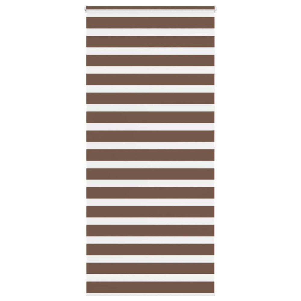 Produktbild för Rullgardin zebra brun 105x200 cm tyg bredd 100,9 cm polyester