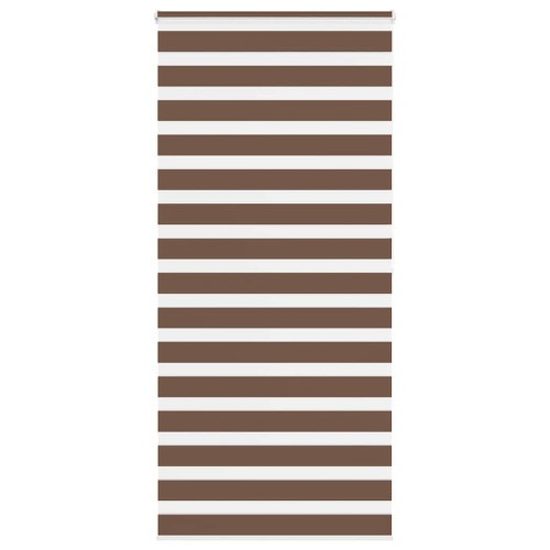 vidaXL Rullgardin zebra brun 105x200 cm tyg bredd 100,9 cm polyester
