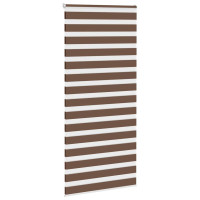 Produktbild för Rullgardin zebra brun 105x200 cm tyg bredd 100,9 cm polyester
