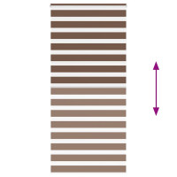 Produktbild för Rullgardin zebra brun 105x200 cm tyg bredd 100,9 cm polyester