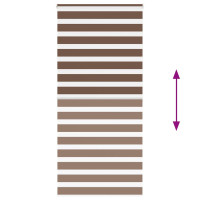 Produktbild för Rullgardin zebra brun 110x200 cm tyg bredd 105,9 cm polyester