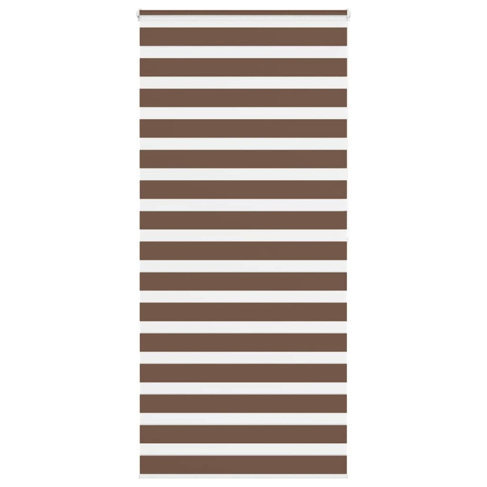 Produktbild för Rullgardin zebra brun 115x200 cm tyg bredd 110,9 cm polyester