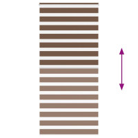 Produktbild för Rullgardin zebra brun 115x200 cm tyg bredd 110,9 cm polyester