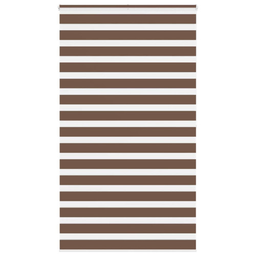 vidaXL Rullgardin zebra brun 120x200 cm tyg bredd 115,9 cm polyester