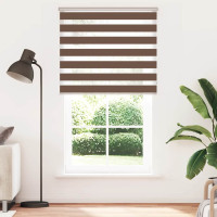 Produktbild för Rullgardin zebra brun 120x200 cm tyg bredd 115,9 cm polyester