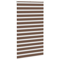 Produktbild för Rullgardin zebra brun 120x200 cm tyg bredd 115,9 cm polyester