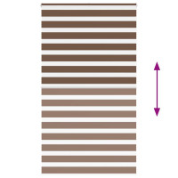 Produktbild för Rullgardin zebra brun 120x200 cm tyg bredd 115,9 cm polyester