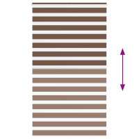 Produktbild för Rullgardin zebra brun 125x200 cm tyg bredd 120,9 cm polyester