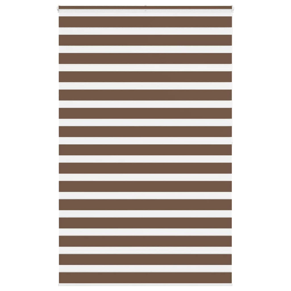 Produktbild för Rullgardin zebra brun 140x200 cm tyg bredd 135,9 cm polyester