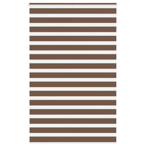 vidaXL Rullgardin zebra brun 140x200 cm tyg bredd 135,9 cm polyester