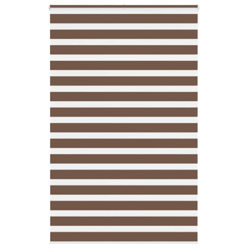 vidaXL Rullgardin zebra brun 145x200 cm tyg bredd 140,9 cm polyester