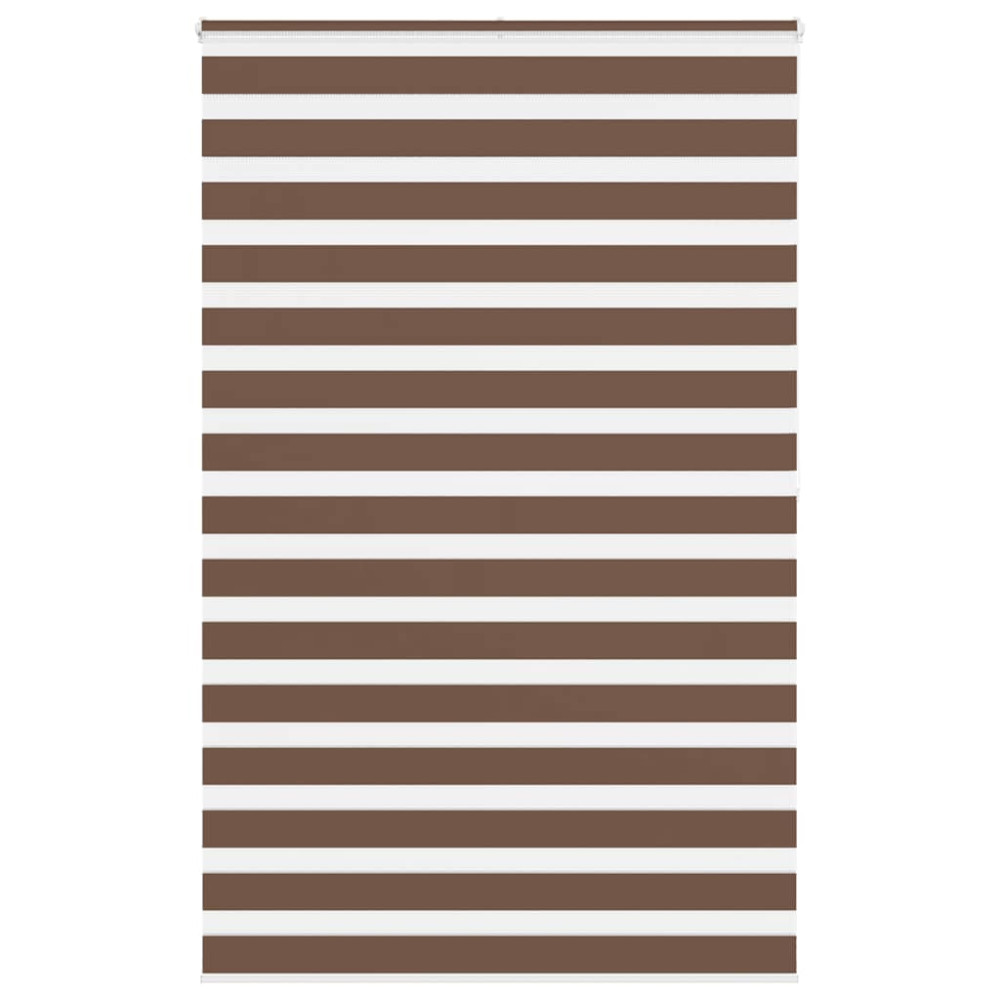 Produktbild för Rullgardin zebra brun 150x200 cm tyg bredd 145,9 cm polyester