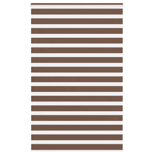 vidaXL Rullgardin zebra brun 150x200 cm tyg bredd 145,9 cm polyester