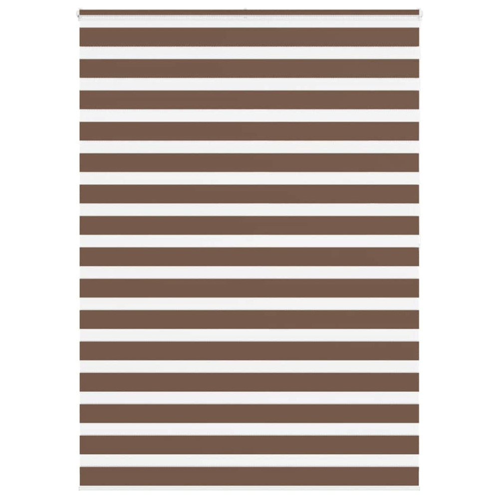 Produktbild för Rullgardin zebra brun 160x200 cm tyg bredd 155,9 cm polyester