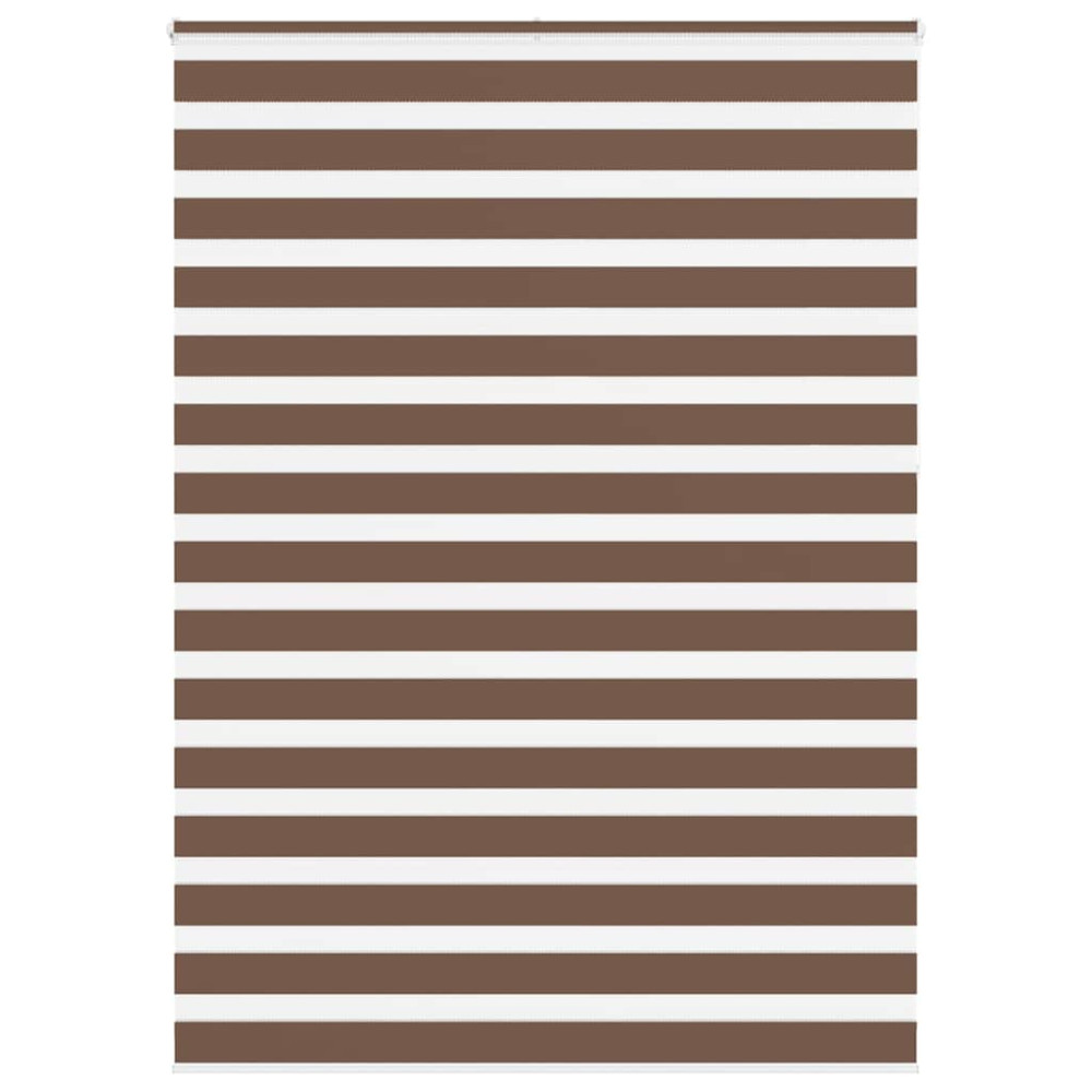 Produktbild för Rullgardin zebra brun 155x230 cm tyg bredd 150,9 cm polyester
