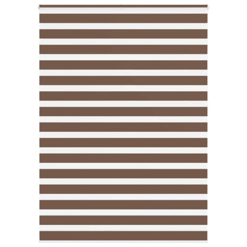 vidaXL Rullgardin zebra brun 155x230 cm tyg bredd 150,9 cm polyester