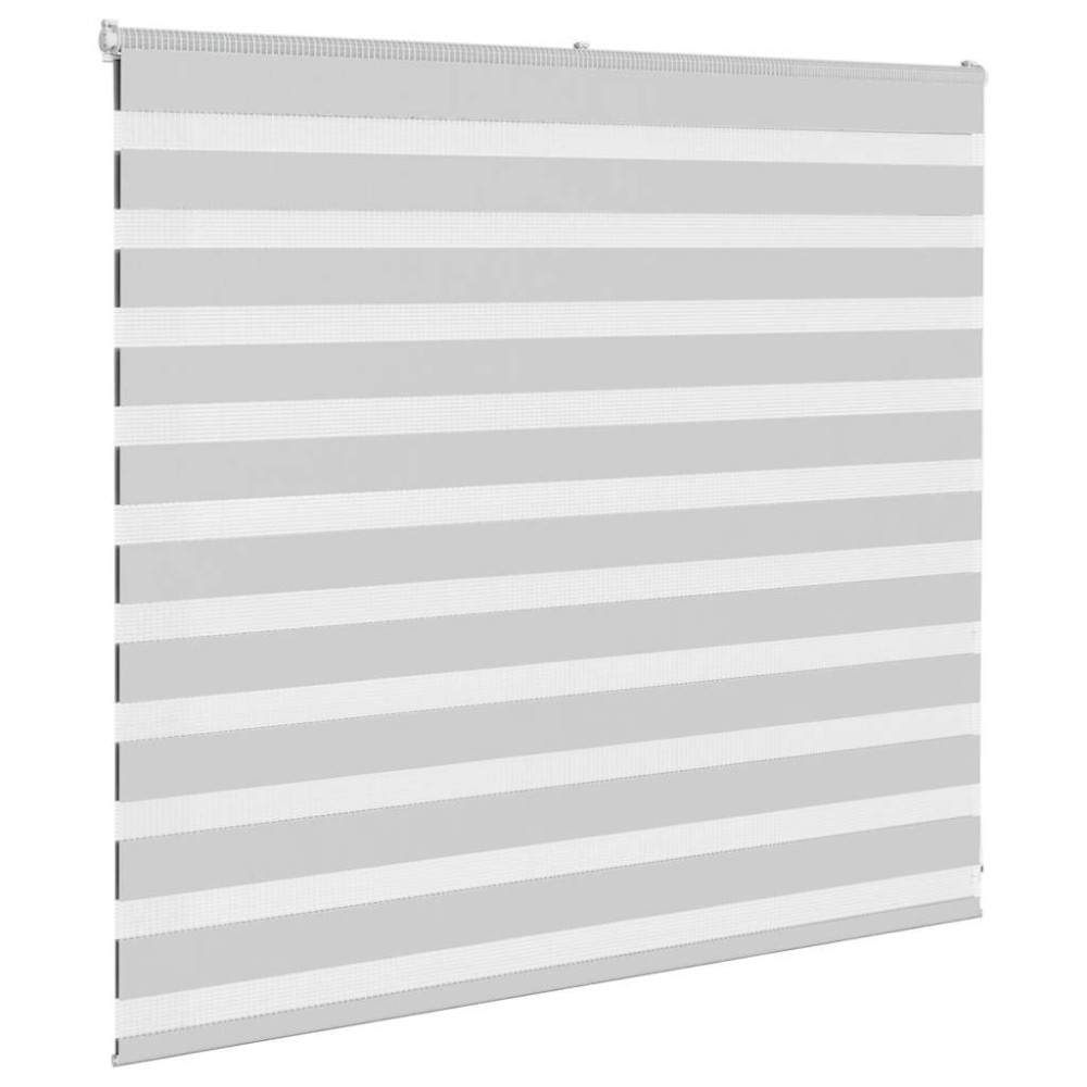 Produktbild för Rullgardin zebra ljusgrå 160x100 cm tyg bredd 155,9cm polyester