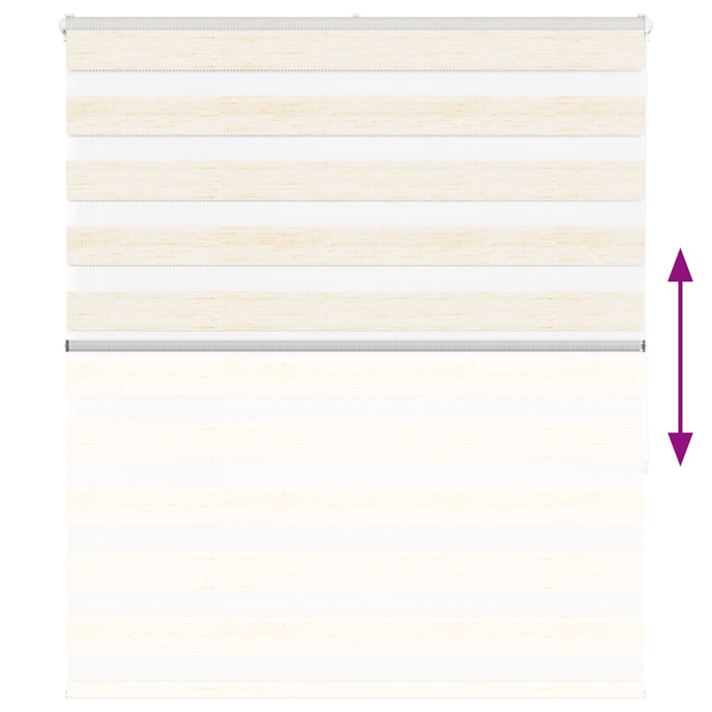 Produktbild för Rullgardin zebra 125x150 cm tyg bredd 120,9 cm polyester