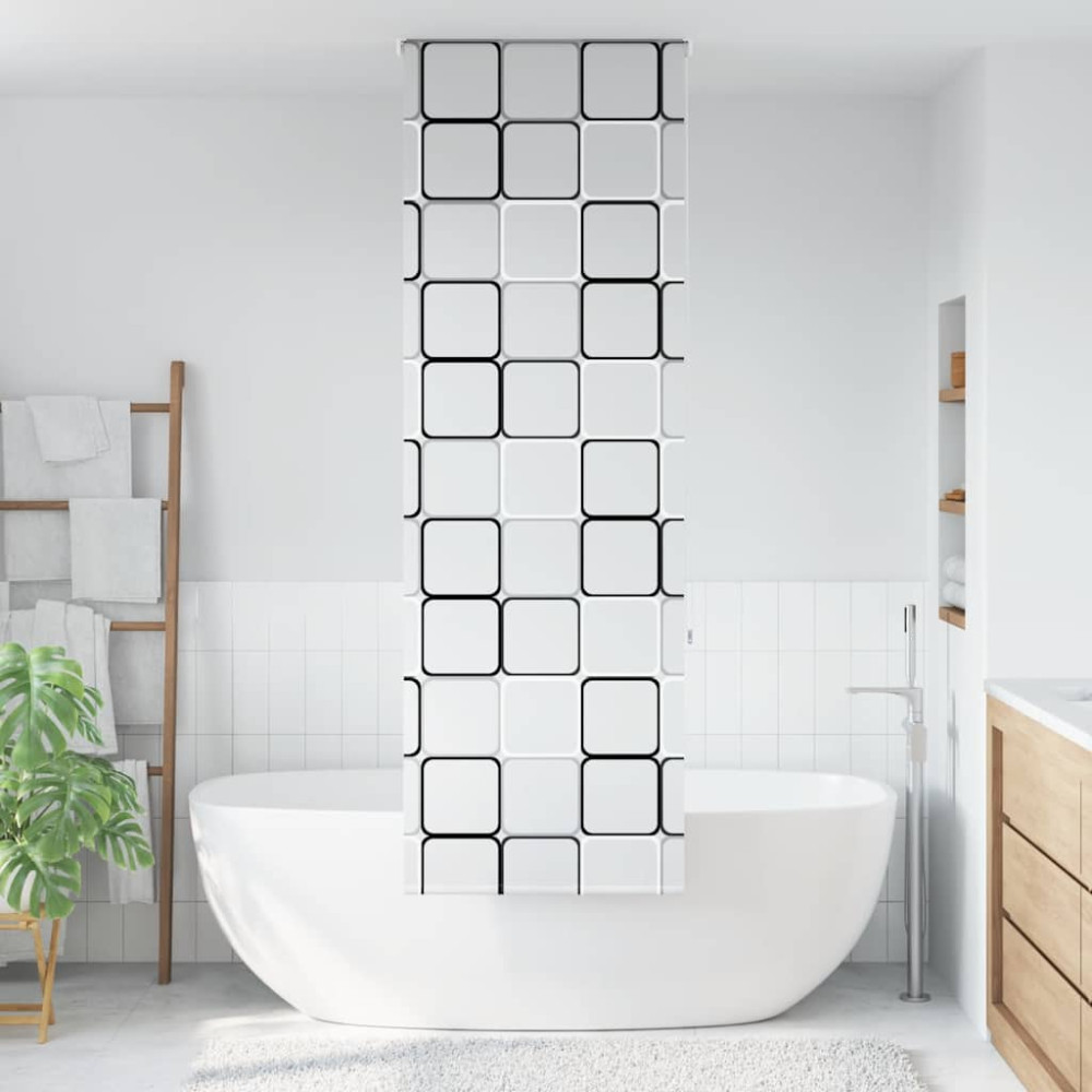 Produktbild för Rullgardin för dusch 80x240 cm tyg bredd 76 cm